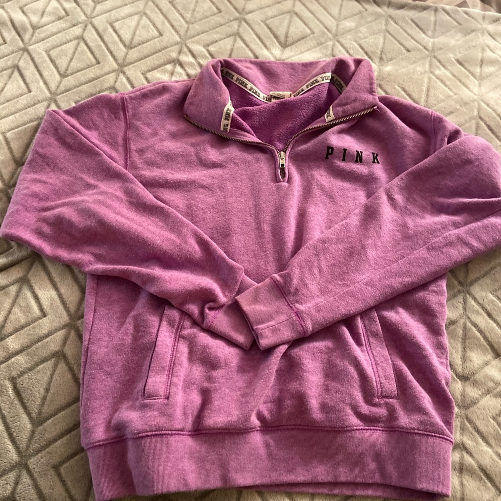PINK half zip in pretty lavender!